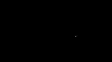Beyaz çizgi Ses kitabı simgesi siyah arkaplanda izole edildi. Kulaklıklı kitap. Ses rehberi işareti. Çevrimiçi öğrenme kavramı. 4K Video hareketli grafik canlandırması