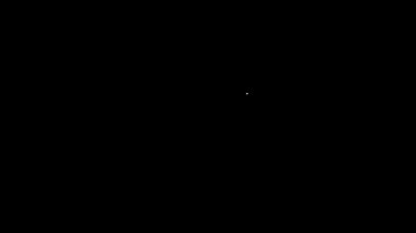 Beyaz çizgi Bakım Salonu fiyat listesi simgesi siyah arka planda izole edildi. 4K Video hareketli grafik canlandırması