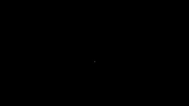 Beyaz çizgi bira siyah arkaplanda izole edilebilir. 4K Video hareketli grafik canlandırması