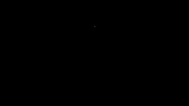 Beyaz Saray simgesi siyah arkaplanda izole edildi. Washington DC mi? 4K Video hareketli grafik canlandırması