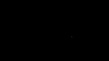 Siyah arkaplanda yıldız simgesi olan beyaz çizgi monitörü. Favori, en iyi derecelendirme, ödül sembolü. 4K Video hareketli grafik canlandırması
