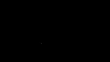 Siyah arkaplanda yıldız simgesi olan beyaz çizgi dizüstü bilgisayar. Favori, en iyi derecelendirme, ödül sembolü. 4K Video hareketli grafik canlandırması