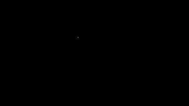 Siyah zemin üzerinde su ikonu olan beyaz çizgi camlar. Soda bardağı. 4K Video hareketli grafik canlandırması