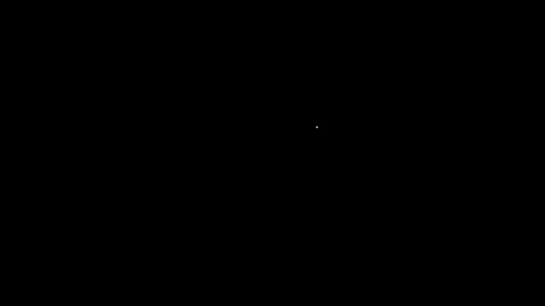 Bílá čára Orel ikona izolované na černém pozadí. Americký prezidentský symbol. Grafická animace pohybu videa 4K — Stock video