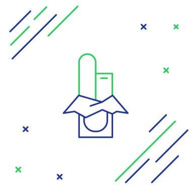 Çikolata çizgisi simgesi beyaz arkaplanda izole edilmiş. Renkli taslak konsepti. Vektör