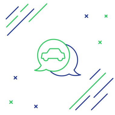 Çizgi Araba servisi simgesi beyaz arkaplanda izole edildi. Otomobil tamircisi. Tamirci oto tamircisi. Bakım tabelası. Renkli taslak konsepti. Vektör