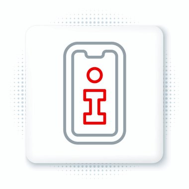 Satır Bilgisi simgesi beyaz arkaplanda izole edildi. Renkli taslak konsepti. Vektör