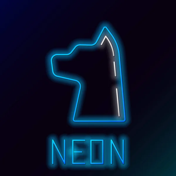 Gloeiende neon lijn Cat icoon geïsoleerd op zwarte achtergrond. Kleurrijk concept. Vector — Stockvector