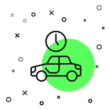 Siyah çizgi seyahat simgesi beyaz arkaplanda izole edildi. Vektör