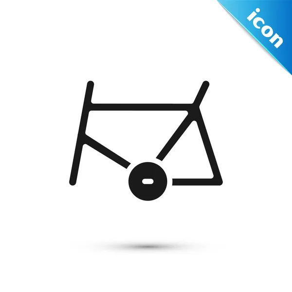 灰色的自行车车架图标孤立在白色背景上.B.病媒 — 图库矢量图片