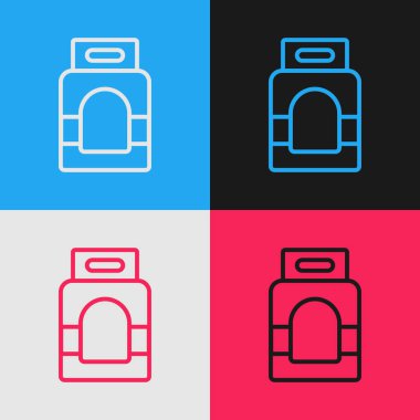 Otomatik çamaşır makinesi ikonu için çamaşır deterjanı renkli arkaplanda izole edilmiş. Vektör