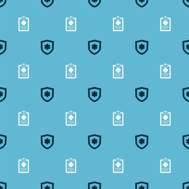 Hayat sigortası ve hasta kayıtlarını kusursuz bir şablona ayarla. Vektör