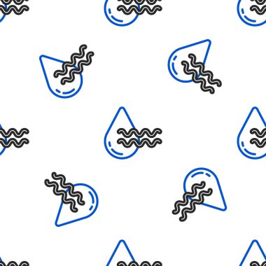 Hat Geri Dönüşümü Temiz aqua simgesi izole beyaz arka planda pürüzsüz desen. İşaret geri dönüşümlü bir damla su. Renkli taslak konsepti. Vektör