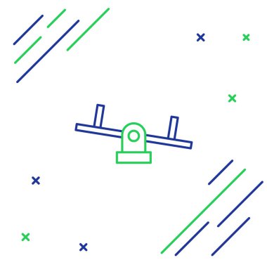 Tahterevalli çizgi simgesi beyaz arkaplanda izole edildi. Tahterevalli eşit yönetim kurulu. Oyun alanı sembolü. Renkli taslak konsepti. Vektör