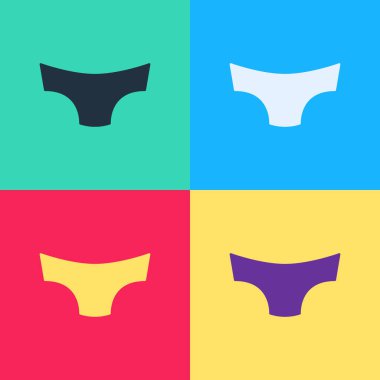 Pop Art Men iç çamaşırı ikonu renk arkaplanında izole edilmiş. Erkek iç çamaşırı. Vektör