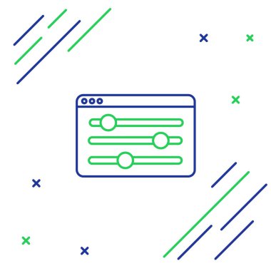 Satır Tarayıcı ayarı simgesi beyaz arkaplanda izole edildi. Ayarlama, servis, bakım, onarım, onarım. Renkli taslak konsepti. Vektör