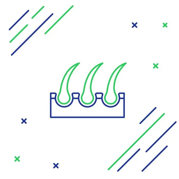 Linie Echthaar Follikel Symbol Isoliert Auf Weißem Hintergrund Haarpflege Buntes — Stockvektor