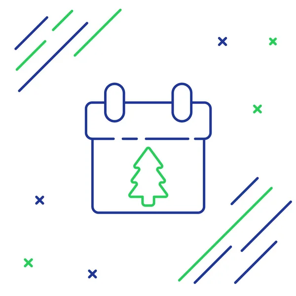 Иконка Календарь Линий Выделена Белом Фоне Символ Напоминания События Рождеством — стоковый вектор