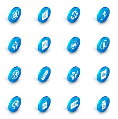 Biyolojik yakıt biyo yakıt bidon bataryasını geri dönüşüm sembolü ile ayarla Çevre Koruma Gezegeni Toprak Geri Dönüşüm Kağıt Geri Dönüşüm Kutusu plastik şişe ve ikonu 'na yerleştirin. Vektör.