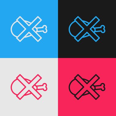 Pop sanat serisi. Arka planda et simgesi yok. Fast food yasak - vejetaryen yiyecekler. Vektör.