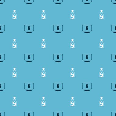 Alkol ya da bira barının yerini ve bira şişesini sorunsuz bir şekilde ayarla. Vektör