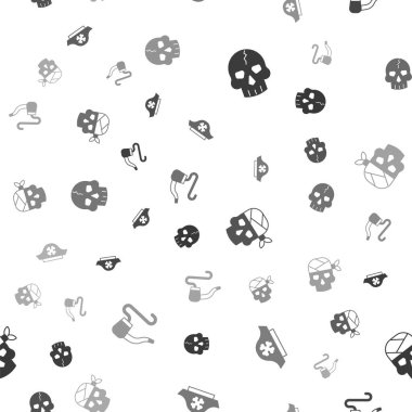 Kurukafa, Korsan şapkası, kaptan ve tüttüren pipoyu kusursuz şekilde ayarlayın. Vektör