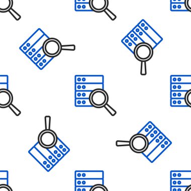 Satır Sunucusu, Data, Web Sunucu simgesi izole edilmiş beyaz arkaplan üzerinde kusursuz desen. Renkli taslak konsepti. Vektör
