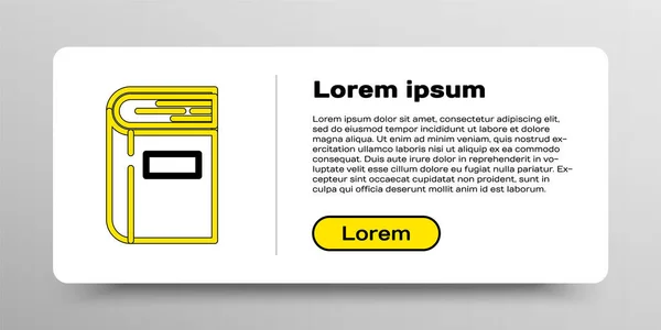 Піктограма Лінії Книги Ізольовано Білому Тлі Барвиста Концепція Контуру Векторні — стоковий вектор