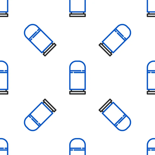 Icono Cartuchos Línea Aislado Patrón Sin Costura Sobre Fondo Blanco — Vector de stock