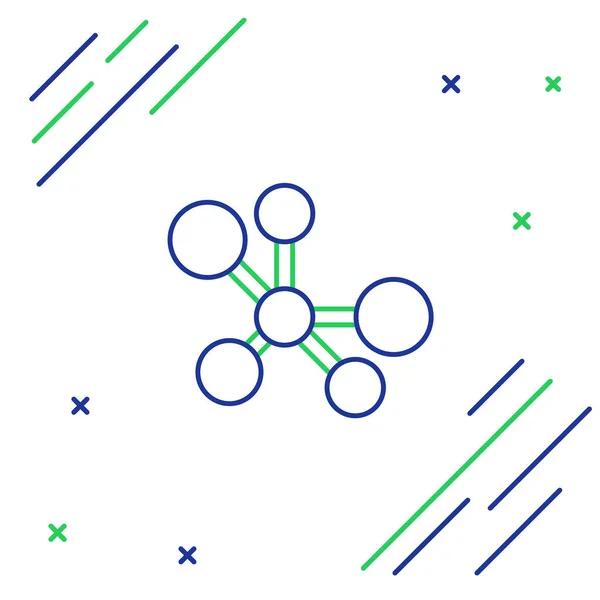 Ligne Icône Molécule Isolé Sur Fond Blanc Structure Des Molécules — Image vectorielle
