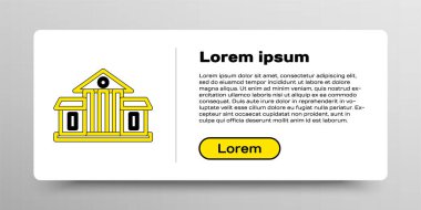 Beyaz Saray çizgisi simgesi beyaz arkaplanda izole edildi. Washington DC mi? Renkli taslak konsepti. Vektör