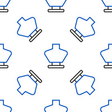 Manken simgesindeki çizgi gerdanlığı beyaz arkaplanda izole edilmiş pürüzsüz desen. Mücevher baskını. Takı mankeni. Mücevherler için. Renkli taslak konsepti. Vektör