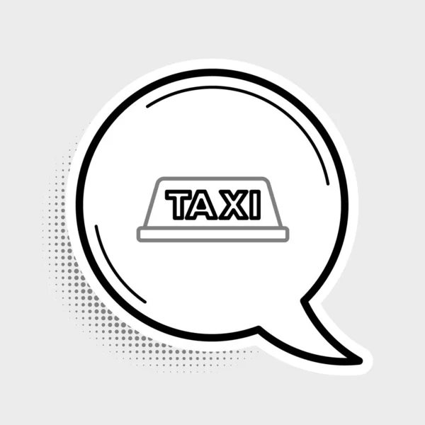 Line Taxi Autodach Symbol Isoliert Auf Grauem Hintergrund Buntes Rahmenkonzept — Stockvektor