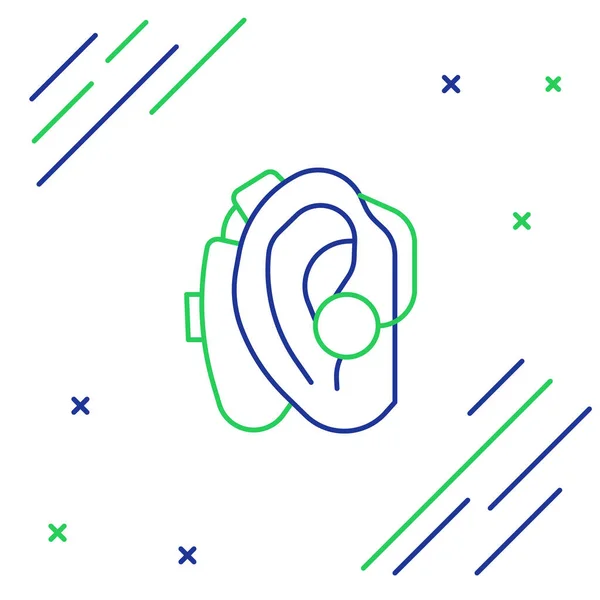 Иконка Слухового Аппарата Выделена Белом Фоне Слух Ухо Красочная Концепция — стоковый вектор