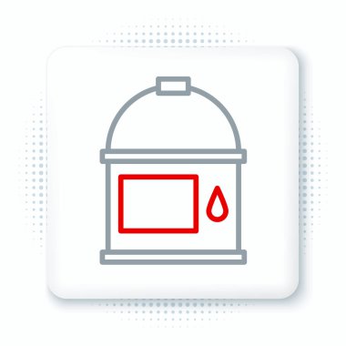 Beyaz arkaplanda çizgi boyası simgesi izole edildi. Renkli taslak konsepti. Vektör.