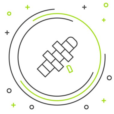 Seksek çizgi simgesi beyaz arkaplanda izole edildi. Çocuklar için asfalt kaplama çizimi. Renkli taslak konsepti. Vektör