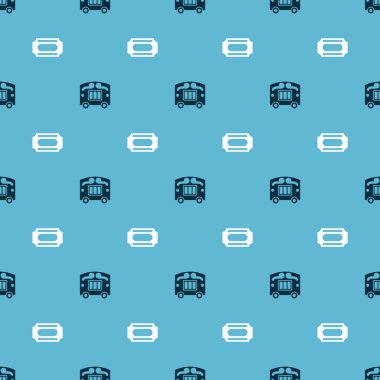 Sirk vagonu ve bilet ayarlayın. Vektör