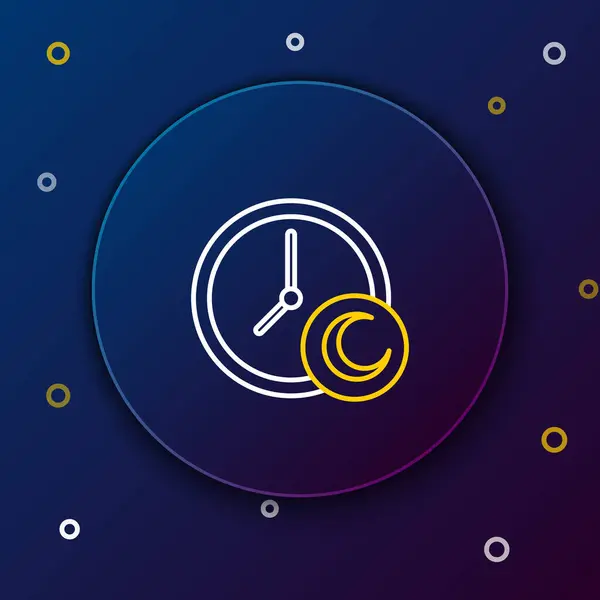 Line Time Sleep Icon Isolated Blue Background Ospalý Zzz Zdravý — Stockový vektor