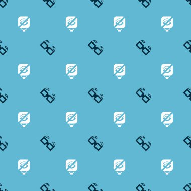 Gözlük ve Körlüğü kusursuz desene ayarlayın. Vektör