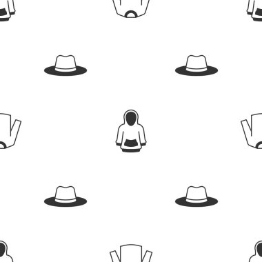 Süveter, kapüşon ve erkek şapkasını kusursuz bir şekilde ayarla. Vektör