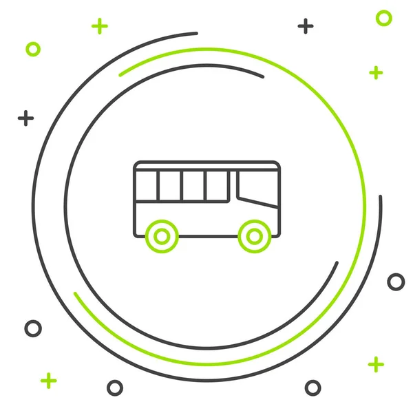 Значок Лінії Шини Ізольовано Білому Тлі Концепція Транспортування Автобусний Транспортний — стоковий вектор