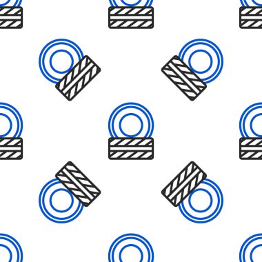 Çizgi Araba Tekerleği ikonu beyaz arka planda izole edilmiş pürüzsüz desen. Renkli taslak konsepti. Vektör