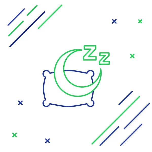 Zeile Zeit Zum Schlafen Symbol Isoliert Auf Weißem Hintergrund Schläfrig — Stockvektor