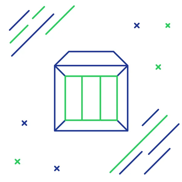 Лінія Картонної Коробки Значок Коробки Ізольовані Білому Тлі Коробка Пакунок — стоковий вектор