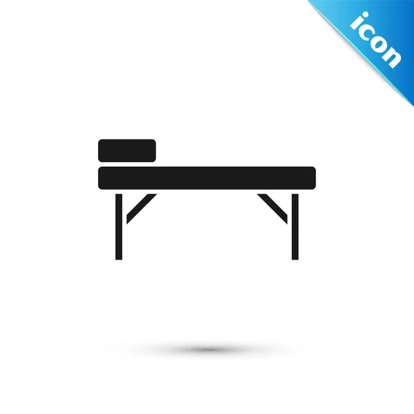 Grey Massage Table Icon Isolated White Background Vector — Stock Vector
