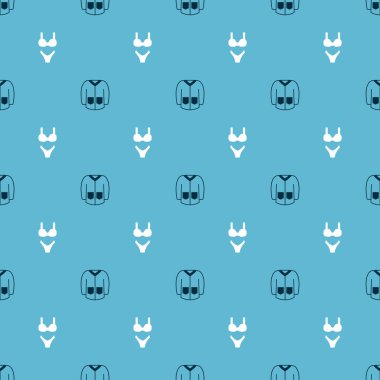 Süveter ve mayo, kusursuz desene ayarlayın. Vektör