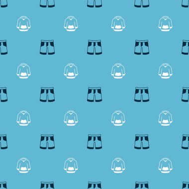 Kısa ya da kısa pantolon ve kapüşonlu kapüşonlu düzgün desenli. Vektör