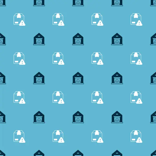 Set Warehouse Delivery Security Shield Seamless Pattern Vector — Image vectorielle