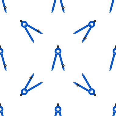 Çizgi Çizimi pusula simgesi beyaz arkaplanda izole edilmiş kusursuz desen. Pusula işareti. Çizim ve eğitim araçları. Geometrik alet. Renkli taslak konsepti. Vektör