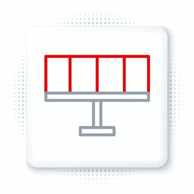 Beyaz arka planda izole edilmiş çizgi güneş enerjisi simgesi. Renkli taslak konsepti. Vektör